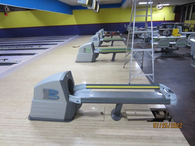 24-lane Brunswick Generation 1 Pro Lanes, used.