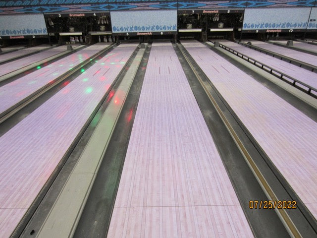 24-lane Brunswick Generation 1 Pro Lanes, used.
