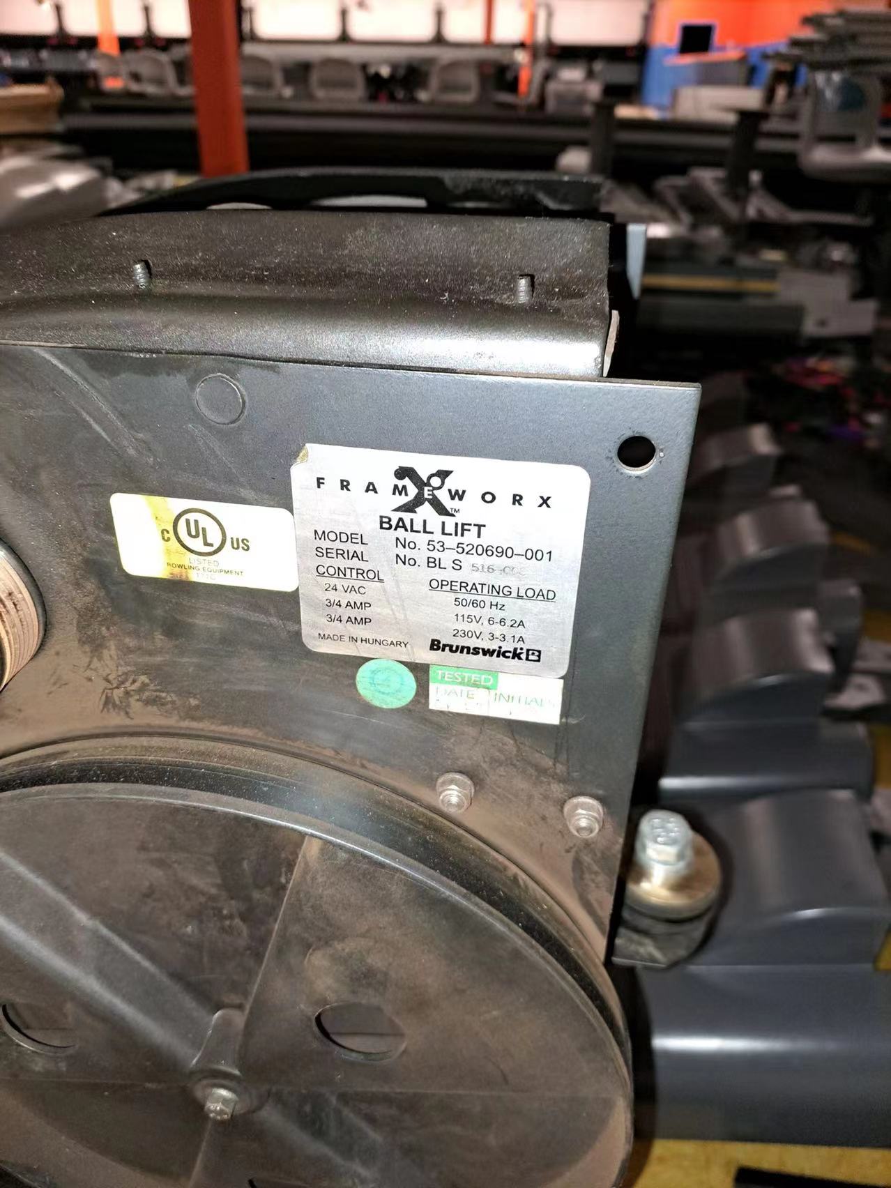 22 ea Brunswick GSX Pinsetters, used