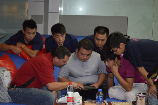 Gus Falgien from Kegel Training Longmarch technicians in Shanghai