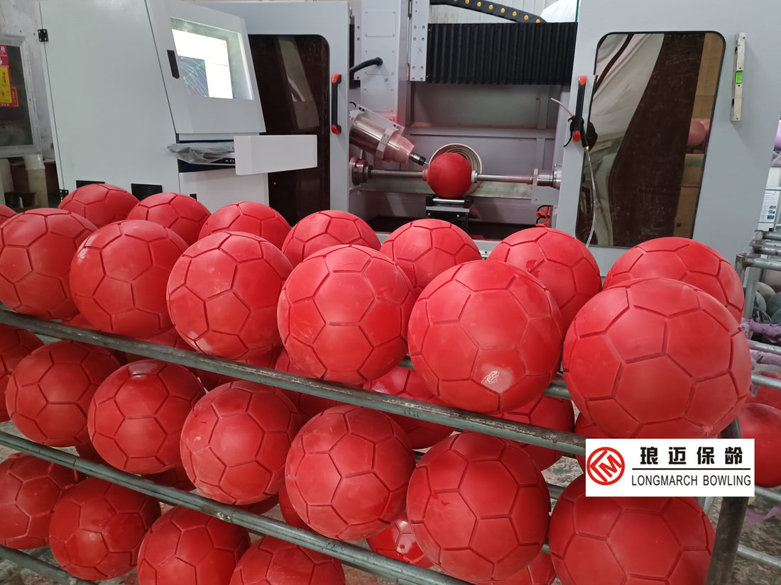 4-Axis CNC machine to engrave intricate lines on bowling balls